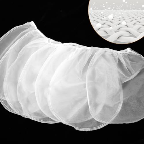 10 Pack Paint Strainer Bag Paint Filter Bag 1 Gallon White Fine Mesh Filter Bags with Elastic Drawstring Top for Paints Gardening