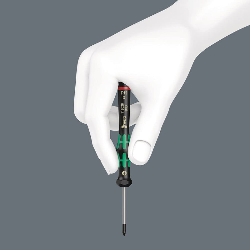 Wera - 4013288032294 2067/6 Kraftform Micro Torx BO Tamper-Resistant Electronics Screwdriver Set and Rack, 6-Piece Torx BO: TX7x60mm, TX8x60mm, TX9x60mm, TX10x60mm, TX15x60mm, TX20x60mm