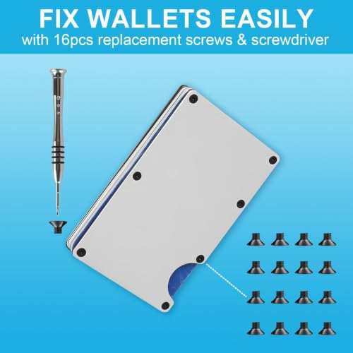 Wallet Replacement Screws Elastic Band Kit, Compatible with Ridge Wallets