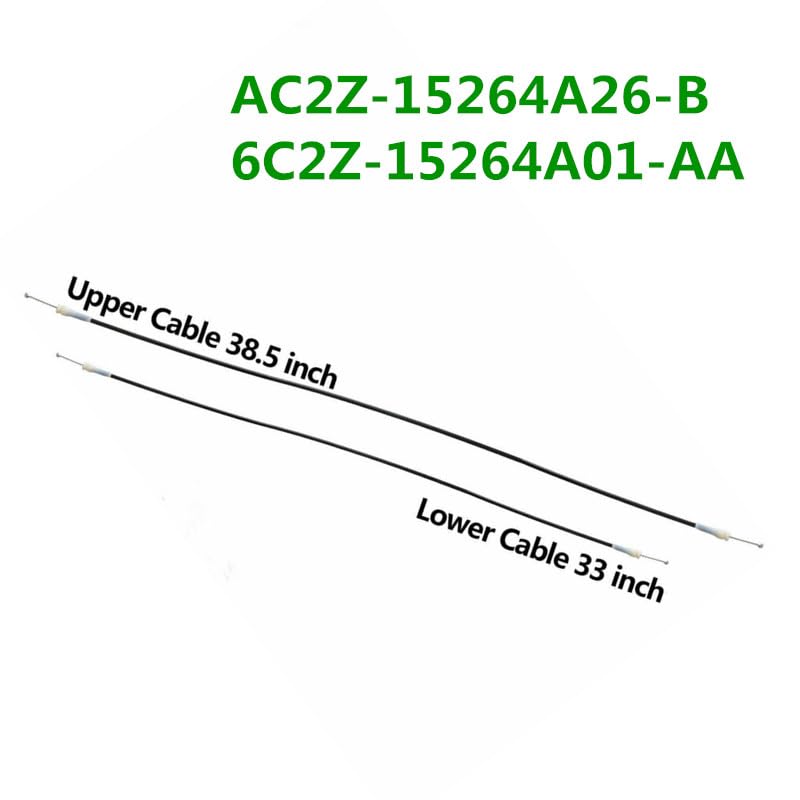 Side Cargo Door Left Upper & Lower Latch Release Cable for Ford E150 E250 E350 E450 2003-2007 AC2Z-15264A26-B, 6C2Z-15264A01-AA Upper&Lower