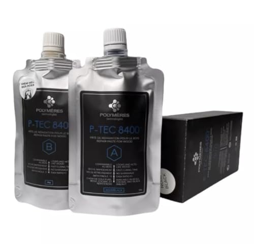 P-Tec 8400 Wood Filler - 250g - Fast Cure Crack & Knot Repair (Grey) Grey