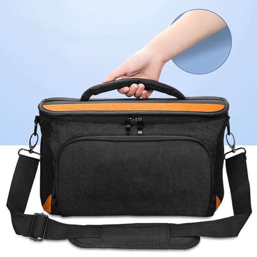 Fiber Fusion Splicer Tool Bag, Nylon Fiber Optic Tool Empty Kit Bag, Compatible with Most of Fusion Splicer, Fiber Cleaver Kit Bag with Rain Cover and Rope, (Black)