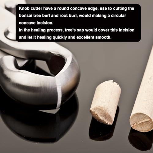 Bonsai Knob Cutter Round Edge Cutter Professional Grade Branch Cutter Alloy Steel Bonsai Tools Equip With Tool Bag (MT-KC-205) MT-KC-205