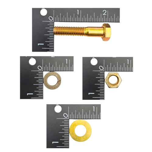 3/8"-16 x 1-3/4" Grade 8 Bolts (10-Pack) – Heavy-Duty Hex Bolts Includes Flat Washers Lock Washers & Nuts – High-Strength SAE 1.75" Coarse Bolts for Automotive, Machinery & Construction 3/8" x 1-3/4" Standard Nut 10
