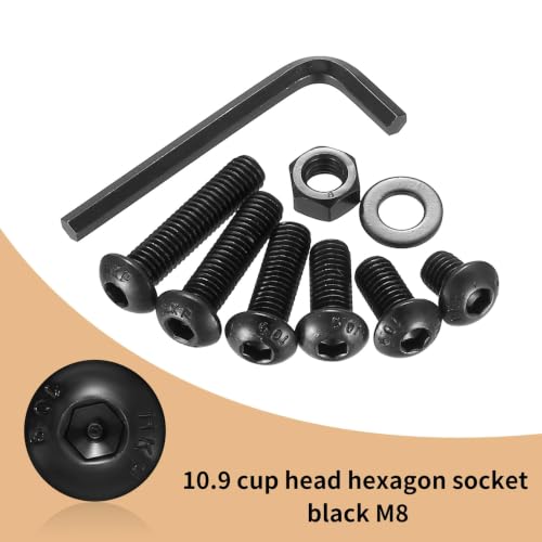 115 PCS M8 Hex Screws Assortment Kit, M8 Nuts and Bolts Assortment Kit 115
