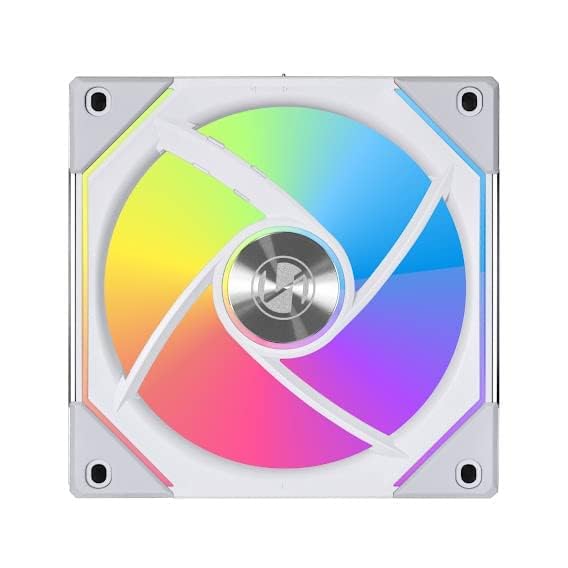 Lian Li UNI Fan SL-Infinity 120-Single Pack-ARGB Fan-Infinity Mirror-Daisy-Chain Design-Customizable Lighting Effects-One Cable Connection-Without Controller-White-(UF-SLIN120-1W) 120mm SLIN120 Single Pack White