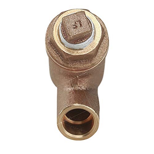 Midline Valve 322D256 Y-Strainer with Stainless Steel Mesh Screen, Pipeline Filter Valve, 3/4 in. Sweat, Cast Brass Single Pack 3/4 in.