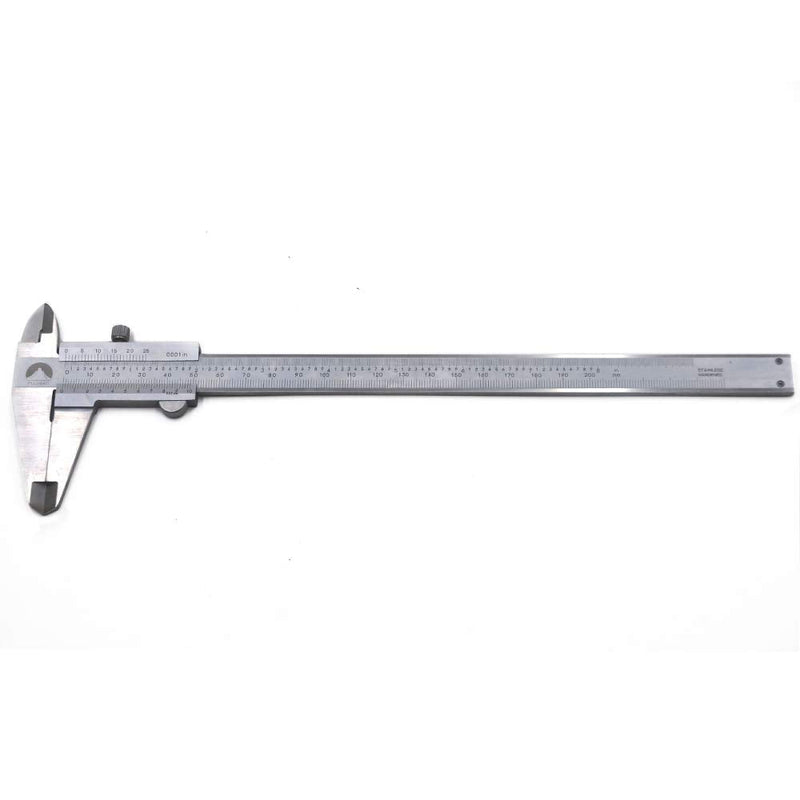 Professional Caliper Vernier Caliper Stainless Steel Hardened Chromeplated Inch/Metric 0-8"/200mmx0.001/0.02mm