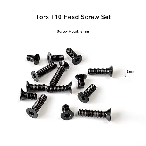 Flat Head Torx Red Dot Screw Kit 12.9G M3/M3.5/M4/#4-40/#6-40/#8-40/#6-32/#6-48, 6mm/8mm/10mm/12mm/14mm 4Pcs Each