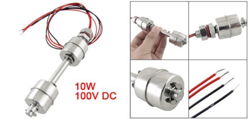 Wired Water Liquid Level Sensor Dual Ball Stainless Steel Float Switch Silver Tone (150mm-S) 150mm-S