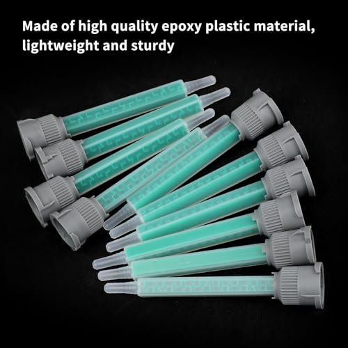 50 Pcs 3.5 Inch Epoxy Mixing Nozzle Tips, Static Mixer for Adhesive Glue Gun (1:1 & 1:2 Ratio),Fits 50ml/1.7oz Cartridges 50 Pcs 3.5 in