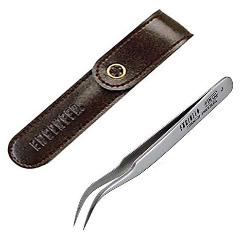 ENGINEER 120mm Titanium Curved Tip Tweezers (J) Made in Japan, Anti-magnetic, Rust-proof, Lightweight. PTN-03 Bent Type: 4.7 inches (120 mm)