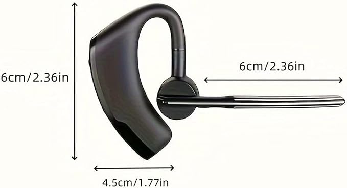  [AUSTRALIA] - Callez Bluetooth Headset with CVC8.0 Dual Mic Noise Cancelling for iPhone | Bluetooth Earpiece V5.0, Wireless Headset for Android Cell Phone Trucker Business Office Work, Clear Chat, Super Light Black