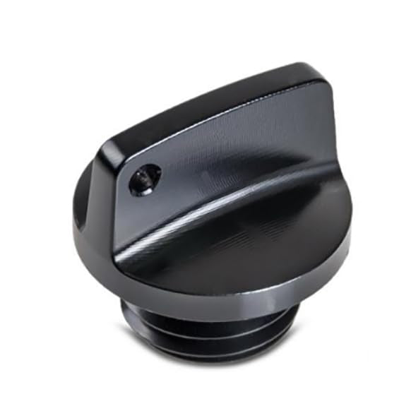 M20 * 2.5 Universal Motorcycle Engine Oil Filler Cap Screw Cover Plug Gray with O-ring Valve Oil Cap Transmission Tank Cover (Black) Black