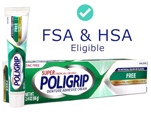 Super Poligrip Denture Adhesive Cream: 2 Packs of 2.4 Oz