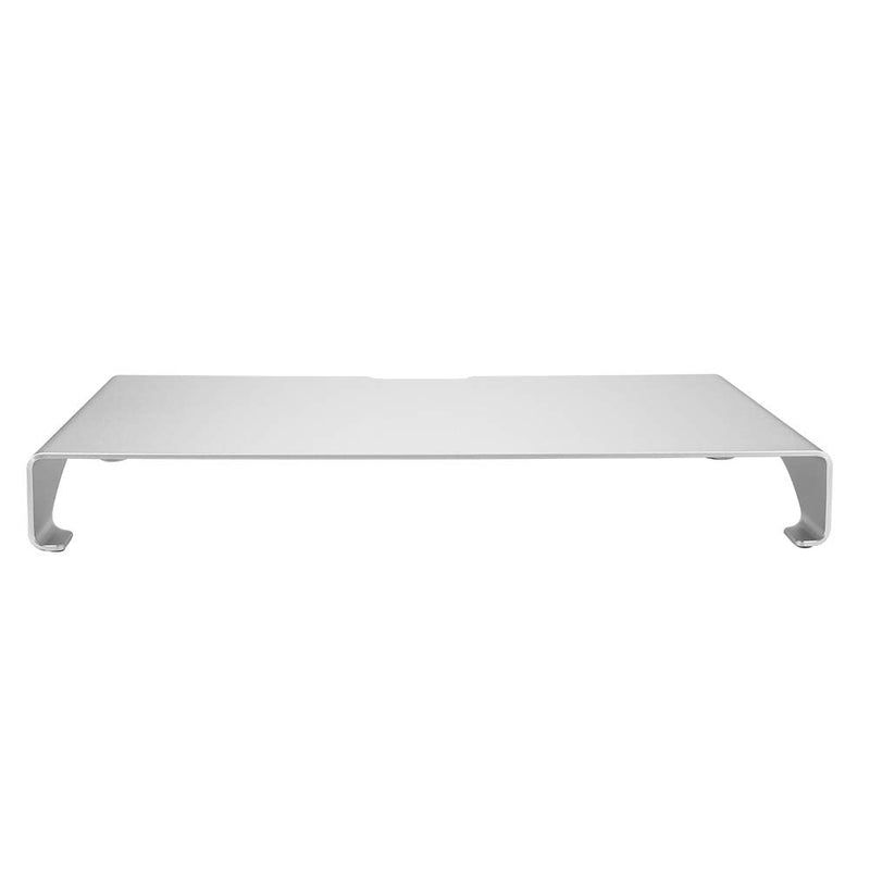 Heayzoki Desk Monitor Stand Riser,Aluminum Alloy Monitor Stand Riser,for Notebook Laptop Computer Desk Stand Organizer Shelf,Delicate Workmanship, Feel,Silver