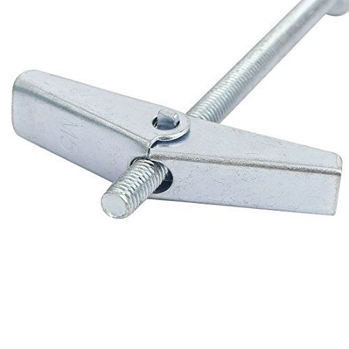 uxcell M5 x 75mm Male Thread Spring Loaded Hollow Wall Round Head Toggle Bolt 10pcs