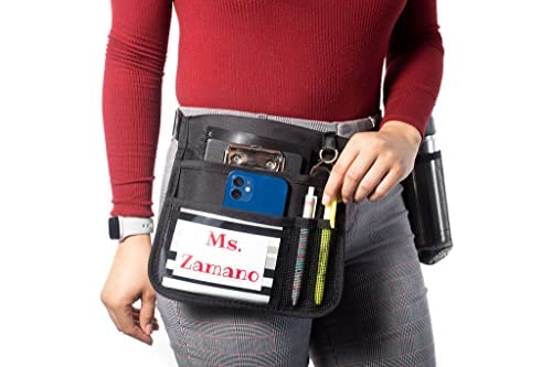 Mini -Premium Hip/Waist Pouch/Belt Clip / 6 Pocket -2-Sided/Drink Pouch/Key Carabiner/ID Sleeve (Up to 54" Waist) Up to 54" Waist