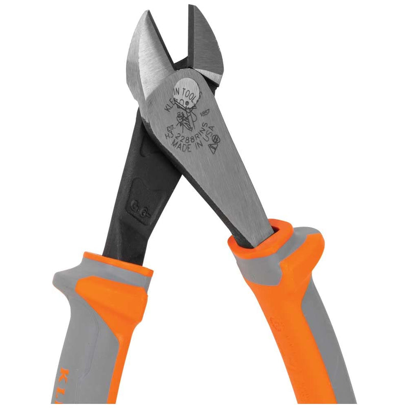 Klein Tools 2288RINS 1000V Insulated Diagonal Cutter Pliers, Made in USA, High Leverage Design, Induction Hardened Knives, 8-Inch 1-Piece 4-Piece Kit