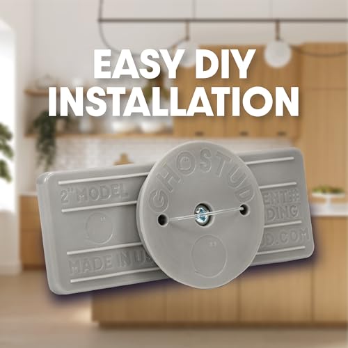 GS2 Wall Mounting Solution – Patent Pending Backing Plate Increases Drywall Strength – Reliable, Easy No-Stud Installation for TVs, Shelves & Cabinets - 2 Pack 2"