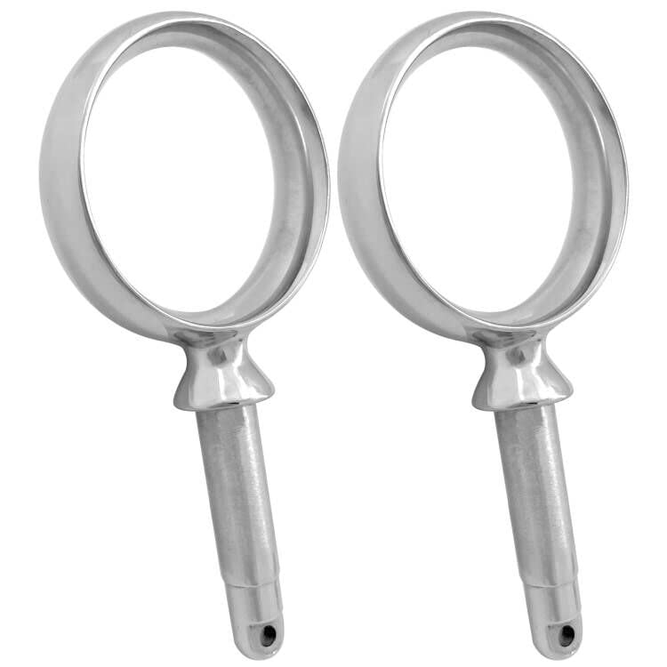 Stainless Steel Oarlock Sockets Side Mount Paddle Brackets Marine Boat Yacht 2Pcs