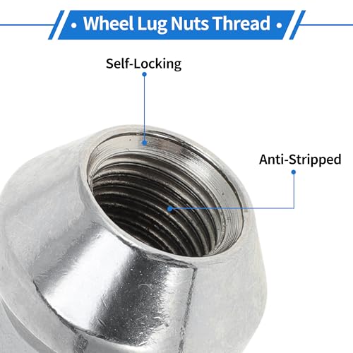 5 Pcs M14x1.5 Lug Nuts for Land Rover Discovery Sport 2015-2021 Alloy Steel Wheel Lug Nuts No.T4A2670/LR001381/9G911K024AA Silver Tone