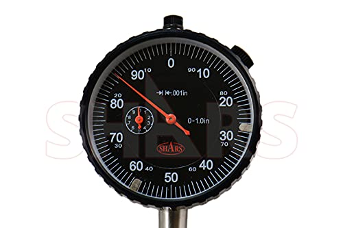 Shars 1" High Precision Dial Indicator, .001" Graduation 303-3111B ! Black 0-1" x .001" 303-3111B
