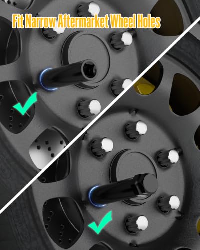 2pcs 7 Spline Lug Nuts Key, 13/16" & 7/8" Hex and 1/2" Drive Sockets 2 PCS