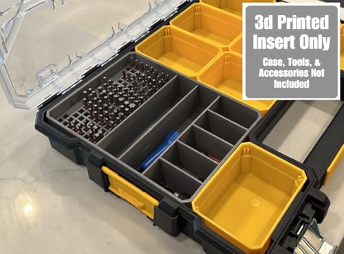 Impact bit organizer designed for Dewalt Pro Organizer (D-PO4-7Comp) (Industrial Gray) Industrial Gray