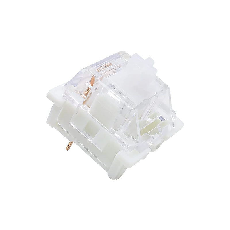 OUTEMU Silent White Switches,20-Pack Linear & Quiet 45gf 3-Pin Keyboard Switches