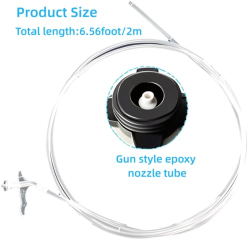 Spray Foam Nozzles, 6.56 Foot Length,1-Pack Replacement Tubes for Expansion Foam and 15 Tips,Caulking Suitable for DIY Spray Painting,Gun style