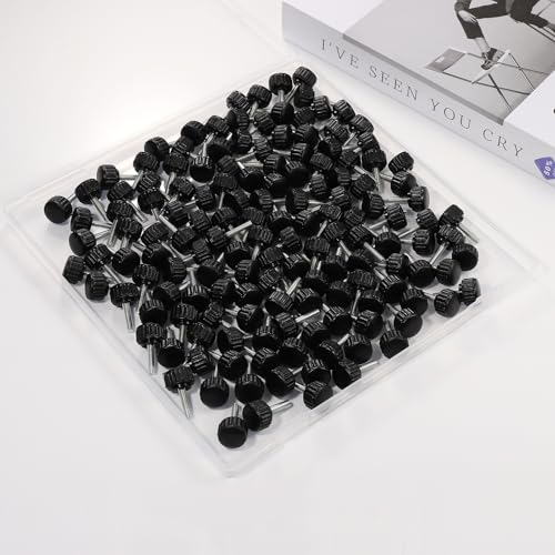 100 Pcs M6 x 10 mm Threaded Knurled Thumbscrew, Monitor Screws Vesa Mount Screws Carbon Steel Clamping Knobs Grip Thumb Screw Mounting Thumb Screw(100pcs) 100.0