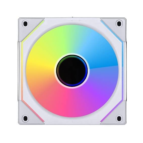 Lian Li UNI Fan SL-Infinity 120-Single Pack-ARGB Fan-Infinity Mirror-Daisy-Chain Design-Customizable Lighting Effects-One Cable Connection-Without Controller-White-(UF-SLIN120-1W) 120mm SLIN120 Single Pack White