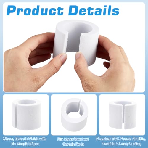  [AUSTRALIA] - 16 PCS Foam Curtain Spacers for Drapes 50mm