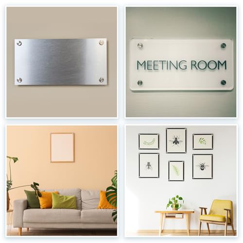 PATIKIL 1" x 3.2" Standoff Screws, 8 Pack Stainless Steel Wall Mount Sign Standoffs Mounting Hardware Advertising Nail for Hanging Acrylic Picture Frame, Silver 1" x 3.2"