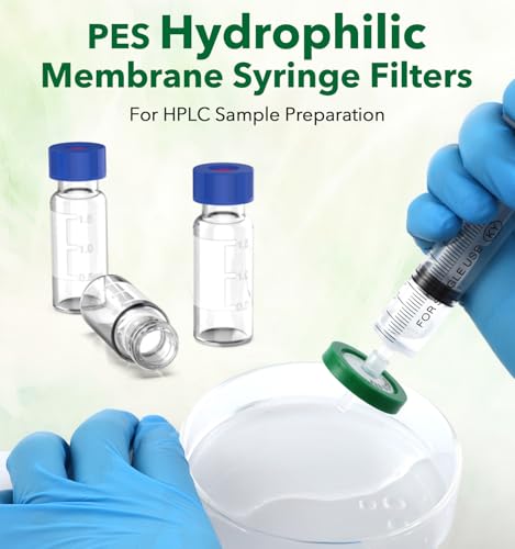 FOUR E'S SCIENTIFIC PES Syringe Filter, 50 Pack