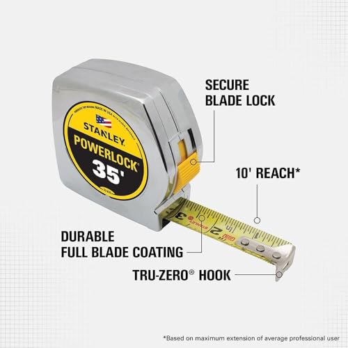 STANLEY PowerLock Tape Measure, 35-Foot (33-835) 10.7 m