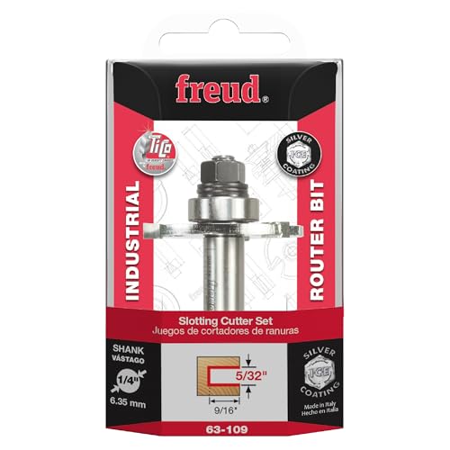 Freud 63-109: 9/16" Depth Slotting Cutter Set with 1/4" shank, 5/32" carbide height