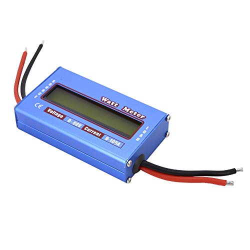 Watt Meter, Digital Power Analyzer with Digital LCD DC 60V 100A Wattmeter for Voltage (V) Current (A) Power (W) (Ah) and Energy (Wh) Measurement