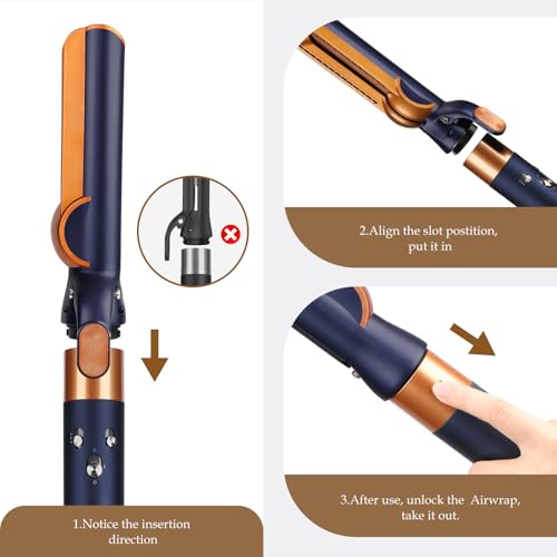 Airflow Attachment for Dyson Airwrap Styler, Nozzles Attachment for Smooth Hair Style with Less Damage and Breakage for Dyson Airwrap HS01 HS05 HS08 Prussian Blue