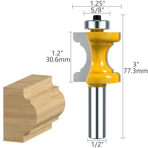 1/2 Inch Shank Architectural Molding Router Bit Woodworking Tools