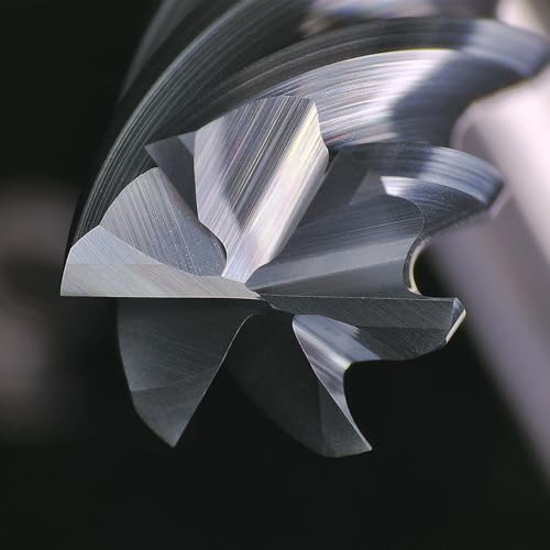 Tools Carbide End Mill Finish Machining Square Milling Cutter for Cutting Alloy Steels,Cast Iron, Hardened Steel - 6 Flute Cutting Tools 3/8 Shank (3/8-2.5" 1PCS) CEM 6F 3/8-2.5" 6F 1PCS