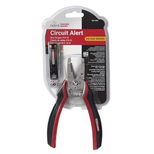 Gardner Bender GST-55M Circuit Alert Voltage Sensing Wire Stripper, Electrician / Contractor / Pro Hand Tool, 18-10 Wire Guage (AWG), 7 in. , Black