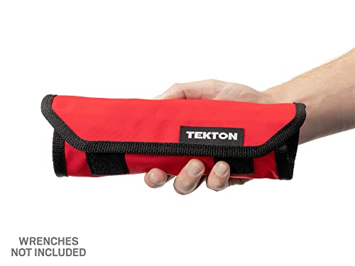 TEKTON 12-Tool Angle Head Wrench Pouch (Red, 8-19 mm) | OTP21201 | Made in USA
