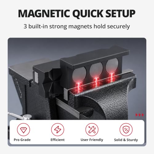 EVIL ENERGY 4" Magnetic Vise Jaw Pads, AN Fittings Vise Jaw Protector Aluminum