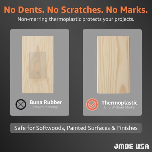 Jmoe USA Replacement Clamp Pads Compatible With Irwin QUICK-GRIP Clamps, Non-Marring High-Grip Surface, Durable Polymer Covers, Woodworking Accessory (Medium-Duty - 300lb) Medium-Duty (300lb)