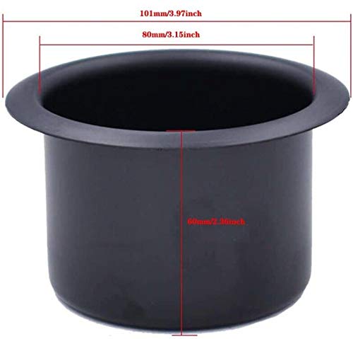 2Pcs Metal Sofa Recliner-Handles Cup Holder Insert Replacement Drink Can Holder for Sofa Boat Rv Couch Car Truck Poker Table, Black