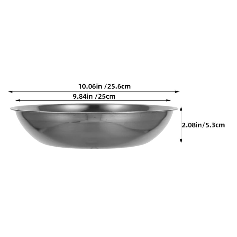 STOBAZA 2pcs Stainless Steel Food Scale Bowl Electronic Scale Tray Digital Scale Weighing Boat for Cooking Baking Kitchen Laboratory Supplies 25cm