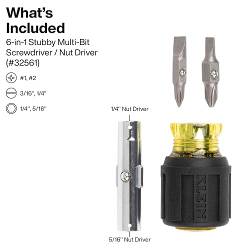 Klein Tools 32500SDKIT Multi-Bit Screwdriver and Nut Driver Set with Cushion-Grip Handles, Includes Stubby, 11-in-1, and 4-in-1 Electronics Drivers 3-Piece Set