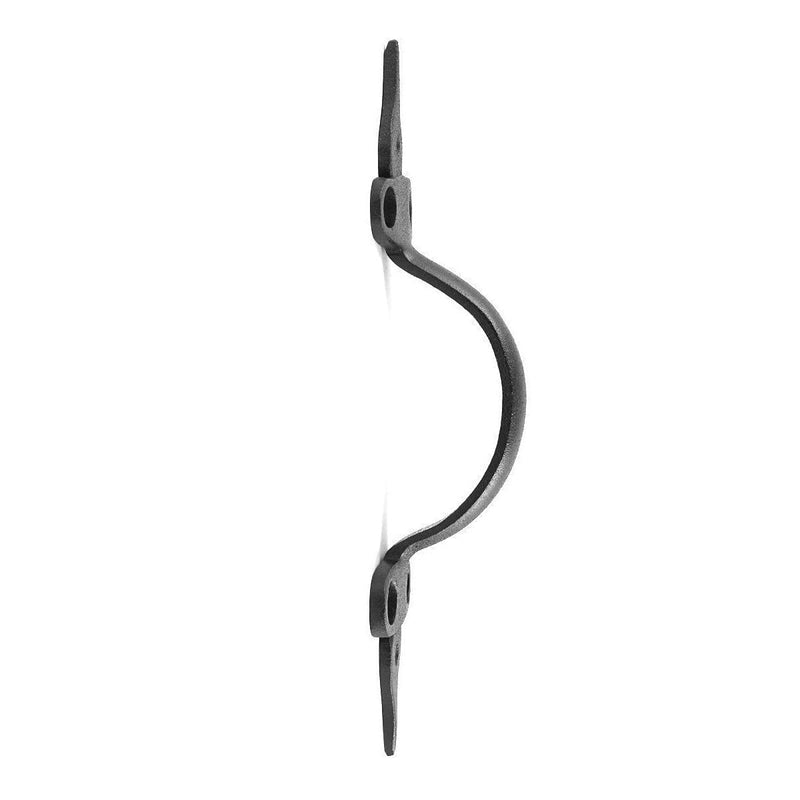 Renovators Supply Manufacturing Door Pull Spear Black Wrought Iron 10-1/2 in. Cabinet Handle Single Unit Black Spear 10.5" Pack of 1